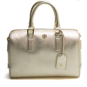 Gold NWOT Tory Burch Robinson Middy Satchel